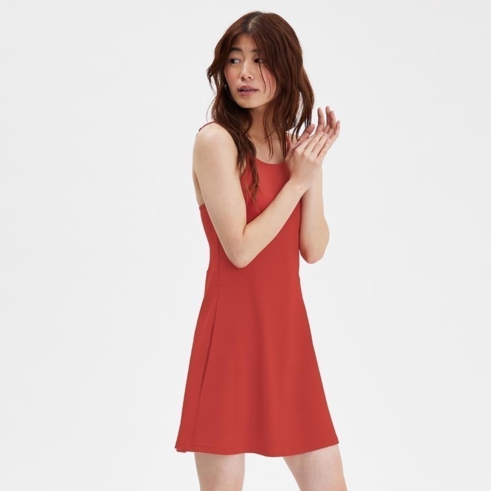 GIRLFRIEND COLLECTIVE Naomi Workout Dress In Lava